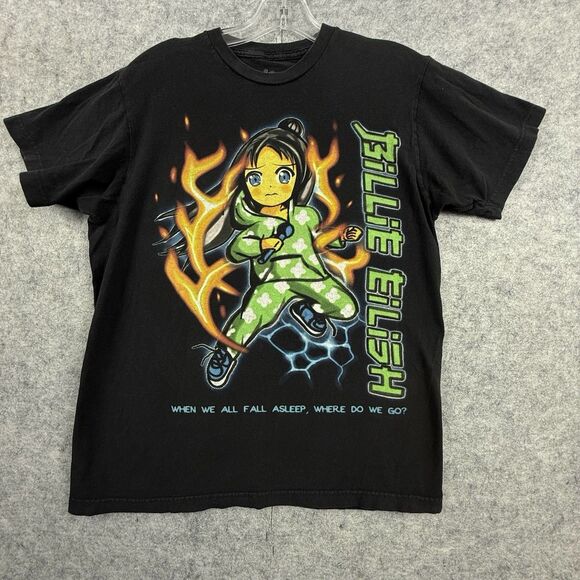 Billie Eilish When We All Fall Asleep T-Shirt Size Medium Anime Graphic - Picture 1 of 7